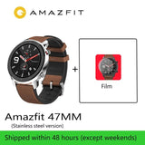 Amazfit GTR 47mm Smart Watch Men 5ATM Waterproof Huami GPS Smartwatch Up to 24 Days Battery AMOLED Screen 12 Sport Modesl