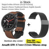 Global Version Amazfit GTR 47mm Smart Watch Huami 5ATM Waterproof Smartwatch 24 Days Battery GPS Music Control For Android IOS