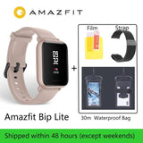 In Stock Global Version Amazfit Bip Lite Smart Watch 45-Day Battery Life 3ATM Water-resistance Smartwatch For Xiaomi New