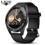 LIGE 2019 new smart watch men screen LED heart rate monitor blood pressure Fitness tracker Sport waterproof watch Smart Bracelet