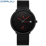 Men Watch CRRJU Top Brand Waterproof Quartz Wrist Watches Mens Stainless Steel Sports Male Clock Date Relogio Masculino