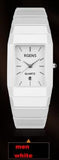 RGENS brand official ladies clocks woman wristwatches black 100% ceramic quartz square luxury womens watches 30m waterproof