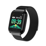 Smart Watch for Men Women with Steel Strap Waterproof Fitness Tracker Bracelet Heart Rate Monitor Blood Pressure Smartwatch