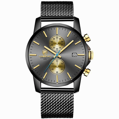 Top Luxury Brand Men Business Watches Chronograph Waterproof Quartz Analog Wristwatch Full Steel Male Clock Relogio Masculino