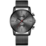 Top Luxury Brand Men Business Watches Chronograph Waterproof Quartz Analog Wristwatch Full Steel Male Clock Relogio Masculino